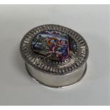 A rare 18th Century oval German silver pill box at