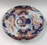 A Japanese Imari charger in blue ground. Approx. 3
