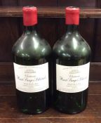 Two EMPTY 3 litre Pauillac wine bottles. (2)