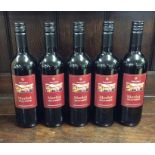 Five x 750 ml bottles of Italian red wine as follo