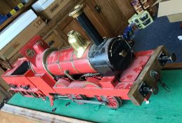 A good 5 inch gauge model of a steam engine and te