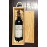 1 x 750 ml bottle of French red wine in wooden box