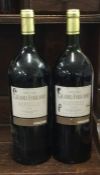 Two x magnum (1.5 litre) bottles of French red wine as