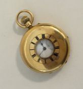 A heavy 18 carat gold Half Hunter pocket watch wit