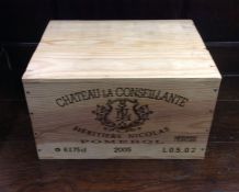 A sealed crate of six x 75 cl bottles of Château l