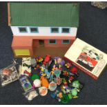 A quantity of random small toy figures and parts t
