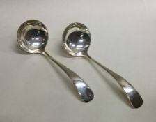 A pair of OE pattern silver cream ladles. Sheffiel