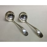 A pair of OE pattern silver cream ladles. Sheffiel