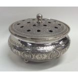 A good quality Persian silver pot pourri with hing