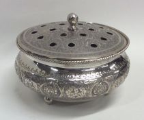 A good quality Persian silver pot pourri with hing