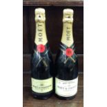 Two x 750 ml bottles of Moët & Chandon Champagne B