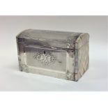 A large silver and MOP casket with hinged top deco