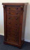 A good rosewood Wellington chest with locking side