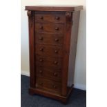 A good rosewood Wellington chest with locking side