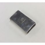 A rectangular Antique silver hinged top vesta case