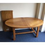 A good quality Continental oak table together with