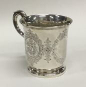 An attractive Victorian silver christening cup dec