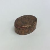 An Antique French oval box of typical design. Appr