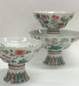 A good Chinese garniture of one large and two smal