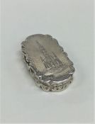 A good quality hinged top silver vinaigrette with