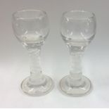 A pair of 20th Century airtwist glasses. Approx. 1