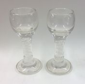 A pair of 20th Century airtwist glasses. Approx. 1