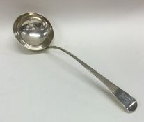 A Georgian silver OE pattern ladle. London. By RC.