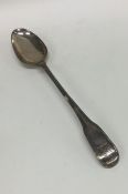 A silver fiddle pattern basting spoon. London. By