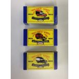 MATCHBOX: Three various boxed toy vans numbered as