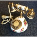 An unusual 'Old Country Roses' telephone. Est. £30