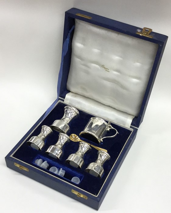 A good quality cased silver cruet set. London. By - Image 2 of 2