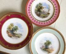 A set of three attractive Minton cabinet plates. E