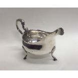 A Georgian Irish silver sauce boat of typical form