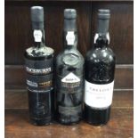 Three 750 ml bottles of Port to include: 1 x Dow's