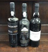 Three 750 ml bottles of Port to include: 1 x Dow's