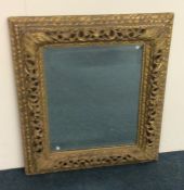 A good Continental gilt framed mirror. Approx. 88