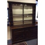 A good oak three drawer kitchen dresser. Est. £200