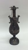 An unusual Continental silver filigree vase / spic