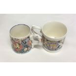 Two commemorative Coronation mugs for King E