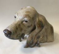 LLADRO: An unusual bust of a dog's head. Approx. 2