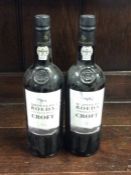 Two x 750 ml bottles of Croft Quinta Da Roeda Vint