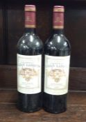 Two x 750 ml bottles of French red wine as follows