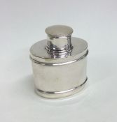 A Georgian style Continental silver tea caddy with
