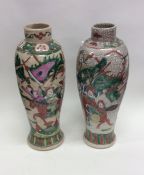 Two Chinese crackleware vases of typical design. E