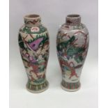 Two Chinese crackleware vases of typical design. E