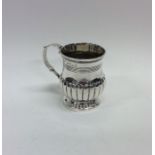 A small Georgian silver christening cup of fluted