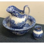 A large Copeland Spode jug and basin set of typica