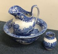 A large Copeland Spode jug and basin set of typica