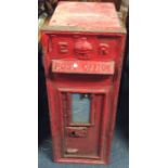 A large Royal Mail 'E II R' red cast iron letter