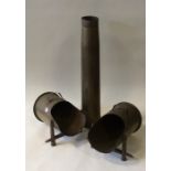 TRENCH ART: A novelty miniature pair of coal scutt